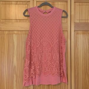Torrid Sleeveless Lace Front Top